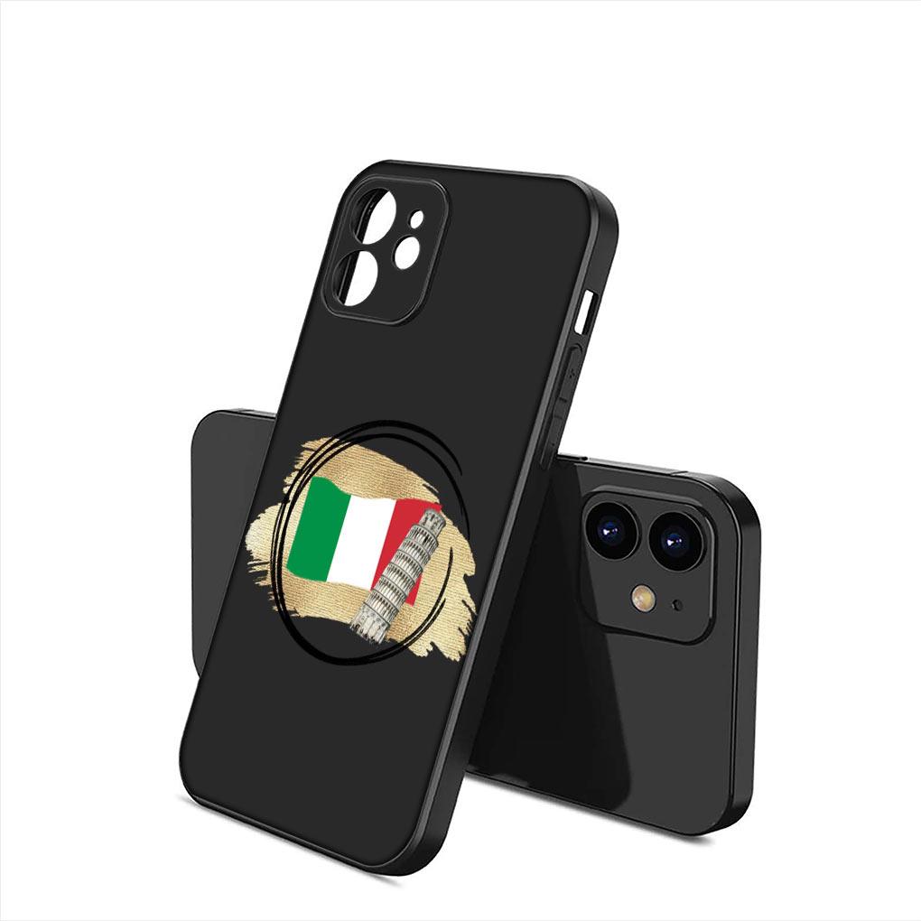 Italie Drapeau Italia Housse Souple en Silicone pour Apple iPhone 15 14 Plus 13 12 Mini Pro Max XR + 13Pro 14+ 15+ Coque de Téléphone