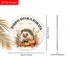 Garden decorations,autumn harvest festival decorations,wooden hanging decorative signs,"welcome" signs, hedgehog and pumpkin patterns,2D flat products