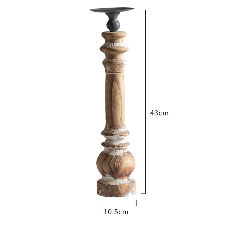 Vintage Candle Holder Wooden Candles Holders Luxury Elegant Candlestick Aesthetic Decorative Candlesticks Table Decorations