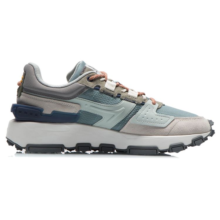 Li Ning Cloud Sword Reflective Non-Slip Wear-Resistant Low-Top Running Shoes Men sneakers Lead-Gray Green AGCR327-2