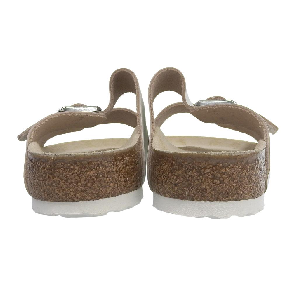 BIRKENSTOCK Arizona BS Leather Sandals with EVA, Regular Fit, Men's, White, Size 39 shoes 39 whiteUsed