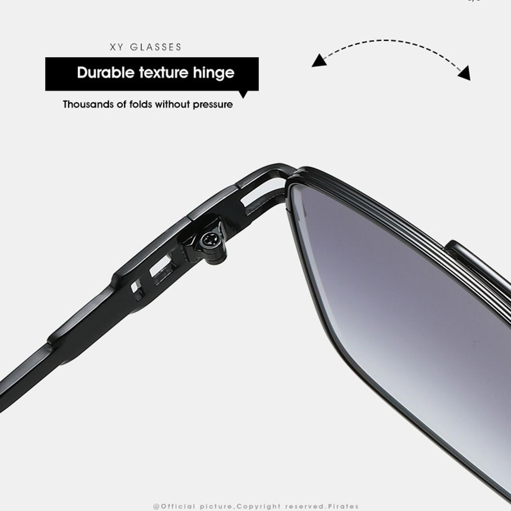Trendy Double Bridge Cut-Edge Sunglasses UV Protection Luxury Metal Shades Gradient Lens Sun Glasses for Men and Women