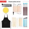 37-Piece Pottery Clay Tool Set - Includes Carving Knives & Stainless Steel Seven-Needle for Sculpture & Creativity