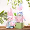 Soft Easter Rabbit Ears Faceless Doll Cute Rabbit Gnome Doll Faceless Gnome Bunny Doll  Friends
