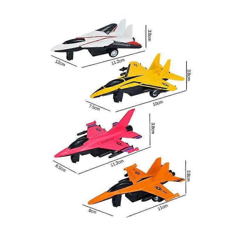 4Pcs Airplane Toys Diecast Planes Models Set for Boys Girls - Die Cast Pull Back Airplane Model Toys Gifts, Great for Collection & Party Favor