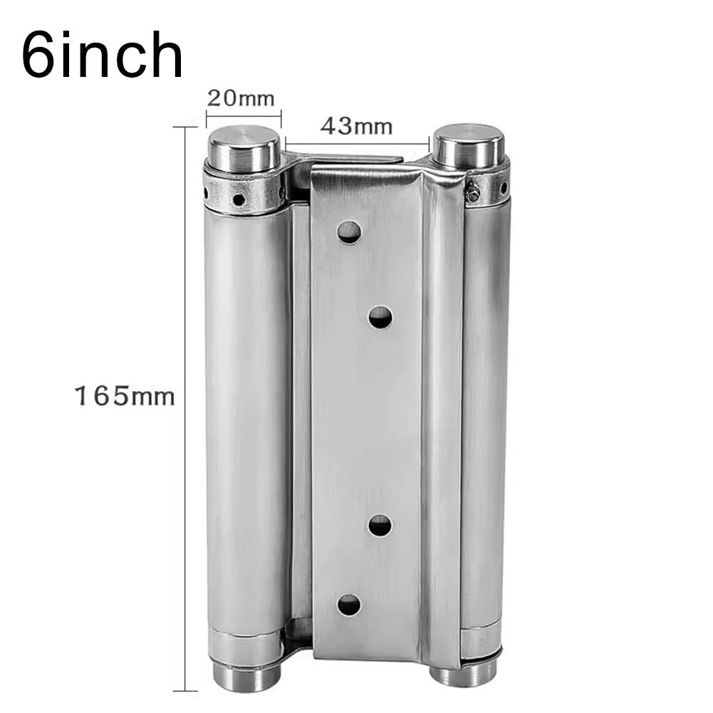 Double spring hinge stainless steel two way door hinge automatic closing for doors with expected load 15 to 25 kilograms