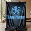 Custom Text Flannel Throw Blanket, Lightweight Cozy Bed Sofa BlanketAston Villa
