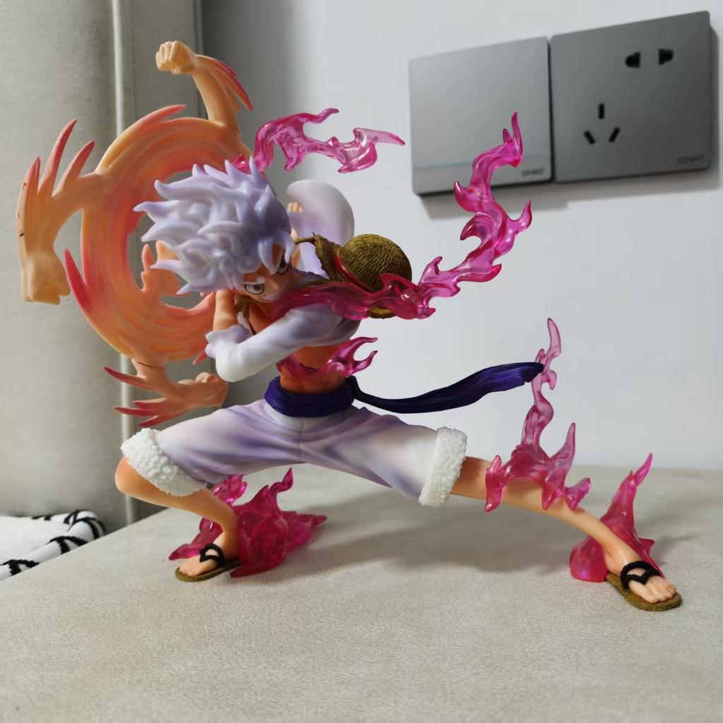 One Piece Anime Luffy Model Nika Luffy Rubber Fist Action Figure 18cm PVC Statue Desktop Ornament Collectible Toys Gifts