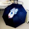 Cardiff Fc Crest Automatic Folding Umbrella - 8-Rib Travel Umbrella with Auto Open/Close & Portable Gifts for Holidays or Birthdays