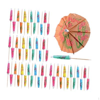Paper Cocktail Parasols Drink Fruit Cake Sticks Crafts Novelty Disposable Food Picks Mini