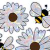 Floral Window Stickers Glass Decals Static Sticker Easy To Peel Decorative Film Clings for