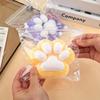 Squeeze cake toy soft silicone paw grip ball boredom relief adults (dog white)