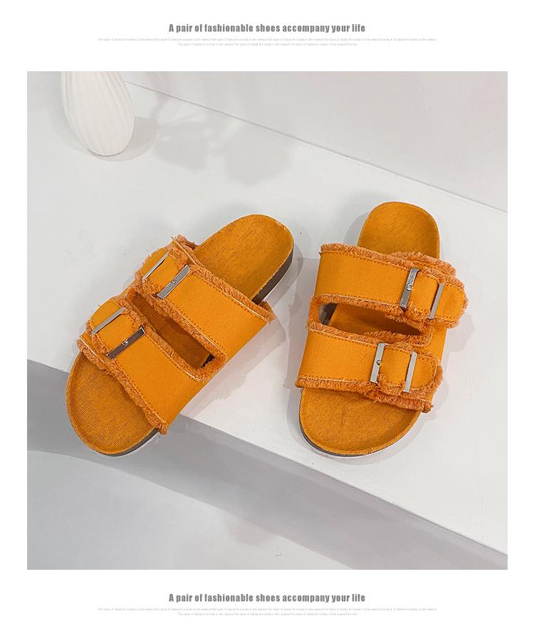 Fashion Summer Fashion Women's Slippers Women's Sandals Thick Sole Large Solid Color Slippers Banquet Party Beach Fashion Sandals