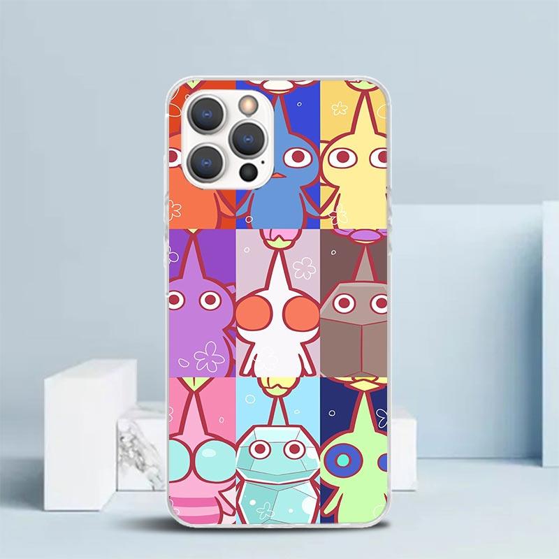 Game P-PikminS 4 Soft Cover for iPhone 16 17 Air 15 14 Pro Max 16E Phone Case 13 Mini 12 11 7 SE 8 Print Pattern Fit Cases 16 17