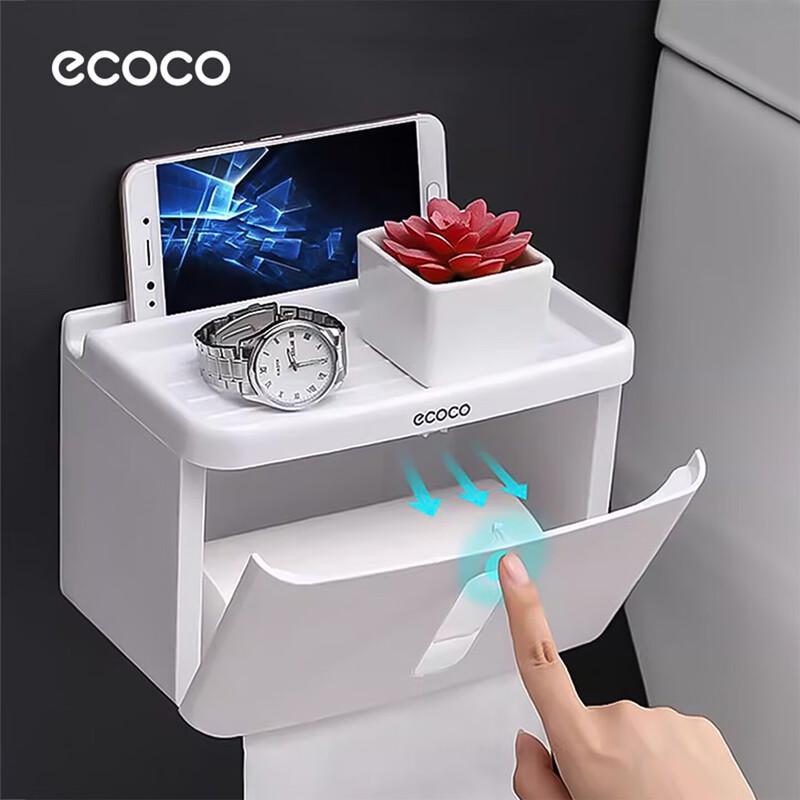 ecoco Беспробивная присоска Коробка для туалетной бумаги для ванной