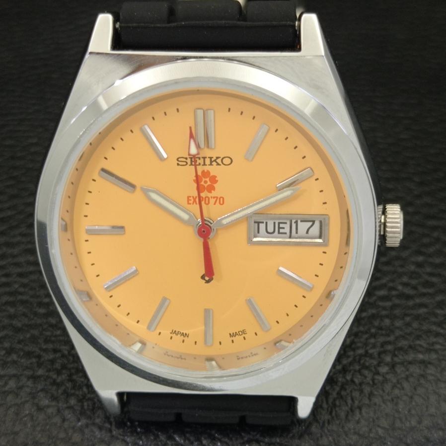 REFURBISHED JAPAN 6309A SEIKO EXPO 70 AUTOMATIC MENS CREAM DIAL WATCH A427223-2 QRL-a427223