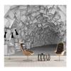 Modern Abstract Art Wallpaper 3D Stereo Geometry Building Photo Wall Paper For Living Room Bedroom Home Decor Murals