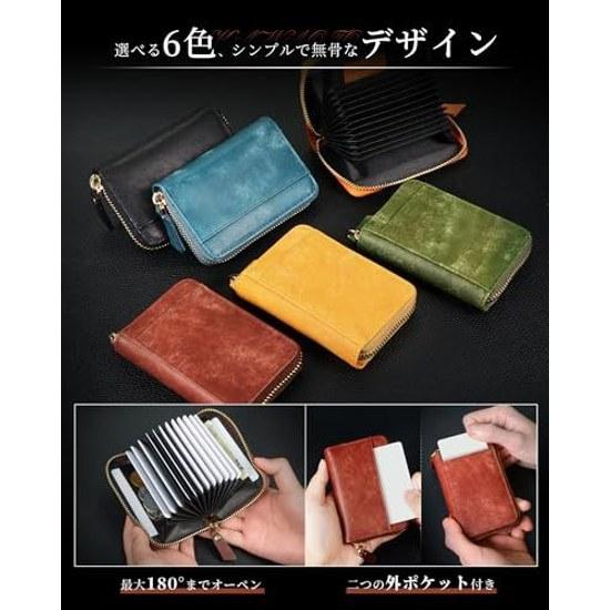 Kawaoto Card Case Men Large Capacity Holder Skimming Prevention Genuine Leather Pueblo Holds Up 22 Cards Made Japan Credit Simple Wide Pocket Coin