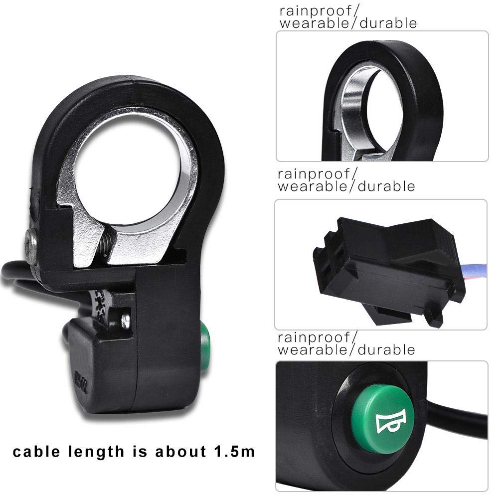 Motocycle Horn Switch,Bicycle Plastic Horn Switch Button Accessory for Electric Bike Scooter