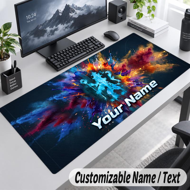 Custom Name Text Mouse Pad Chelsea FC Personalized Desk Pad For Work And Gaming