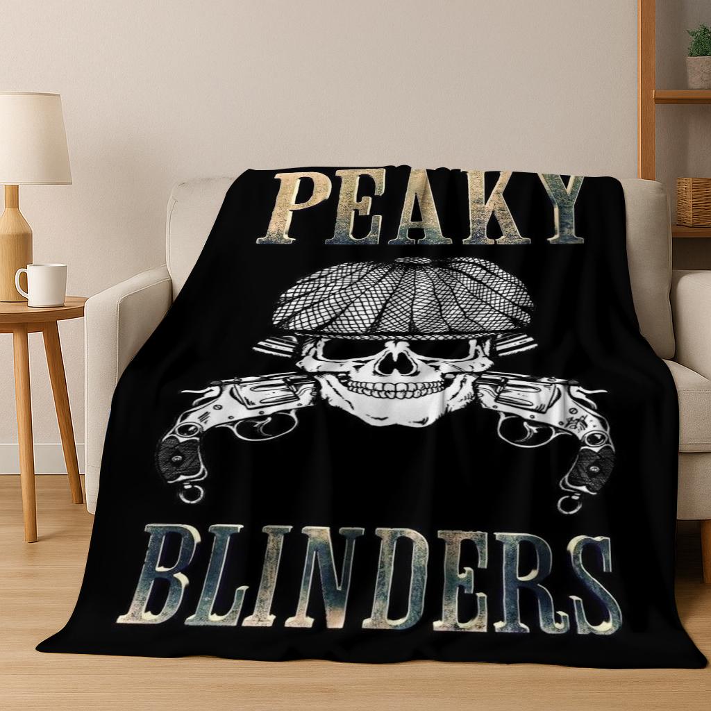 2026 Tommy Shelby P-Peaky B-Blinders Art Flannel Blanket,Cozy Soft Throw Blanket for Home Bedroom Bed Sofa Picnic Cover Gift