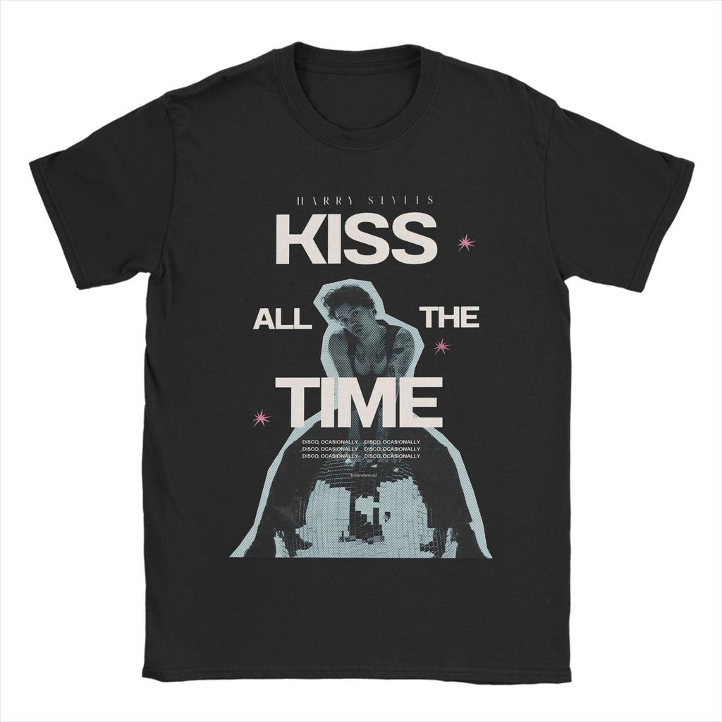 Unisex Unisex Kiss All The Time Disco T Shirts Harrys Music Styles 100 Cotton Clothes Vintage Short Sleeve Tees Gift Idea TShirts