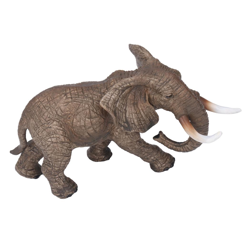Elephant Figurine Model Vivid Details High Simulation Elephant Model Ornament for Home Decoration