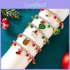 Christmas Holiday Charm Bracelet With Santa Snowflake Reindeer For Gift Giving