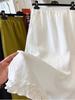 3731 Elegant Korean-Style Linen Ruffle Midi Skirt for Women