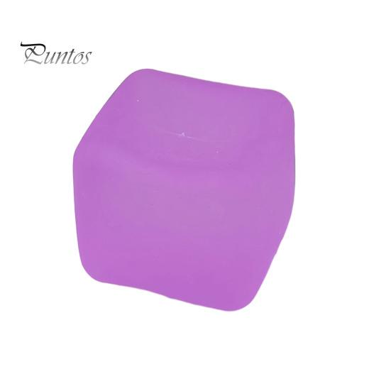 Hand Exercise Ball Anxiety Relief Stress Cube Toy, Clear Frosted Squeeze Toy Snowflake Glitter Ice Sensory for Students Workers Tool