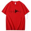 Funny Heartbeat Racer Print Cotton Tshirt Fashion Harajuku Graphic T Shirts Summer Streetwear Mens Short Sleeve Tshirt