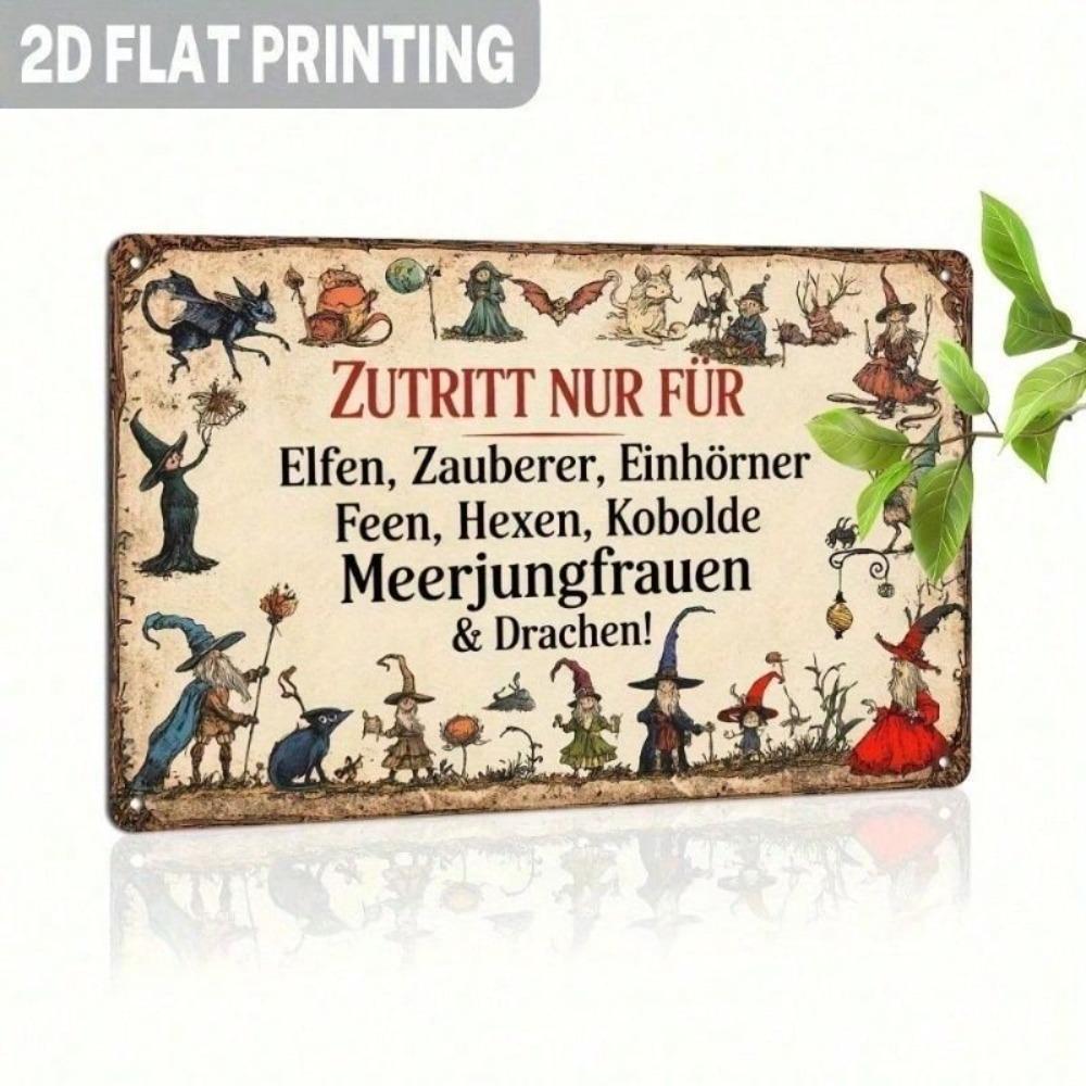 Metal Wall Art German Elves Dragons Fantasy Bar Home Decor