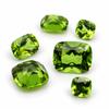 Green Peridot Cushion Cut Gemstone – Lime Green Faceted Loose Stones