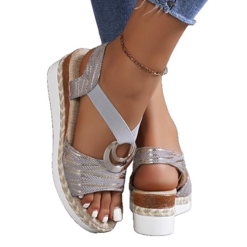 Large-sized Shoes Women's Sandals Wedge Heels Fish Mouth Casual Women's Sandals