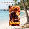 Kyojuro Custom Name Printed Beach Towel Personalized Soft Towel For Swimming Beach Travel