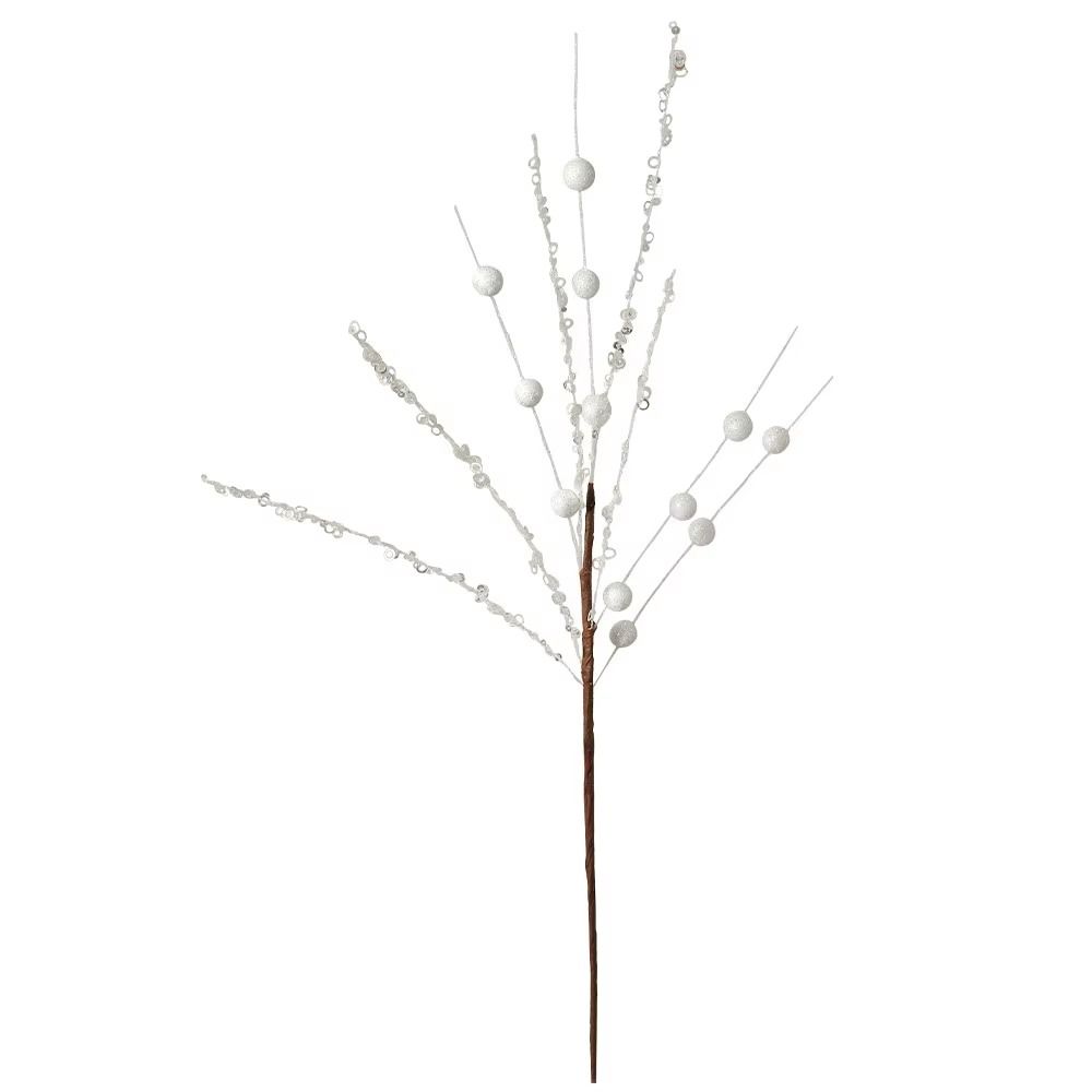 Glitter Coated Christmas Tree Picks Gold Red Pink Floral Branches  Holiday Party