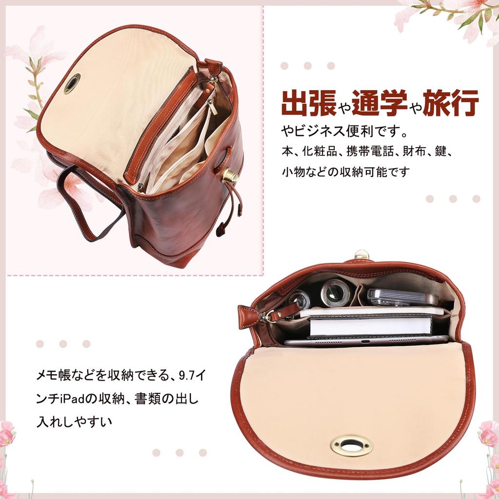 Genuine Italian Small Switchable Rucksack Inch iPad Storage Backpack [Bannus] Women's Backpack, Leather, Leather, Bag, 9.7