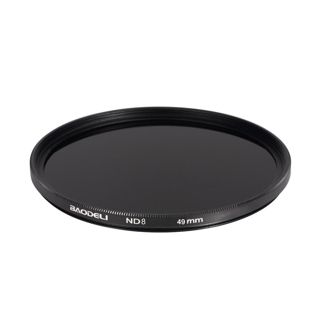

Фильтр BAODELI Nd Фильтр 2 4 8 для камеры Canon Nikon Sony размер 49 52 55 58 62 67 72 77 82 мм ND8 49mm