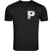 Powerstroke Small Chest P Design T-Shirt Unisex Black Color Front & Back S - 5XL