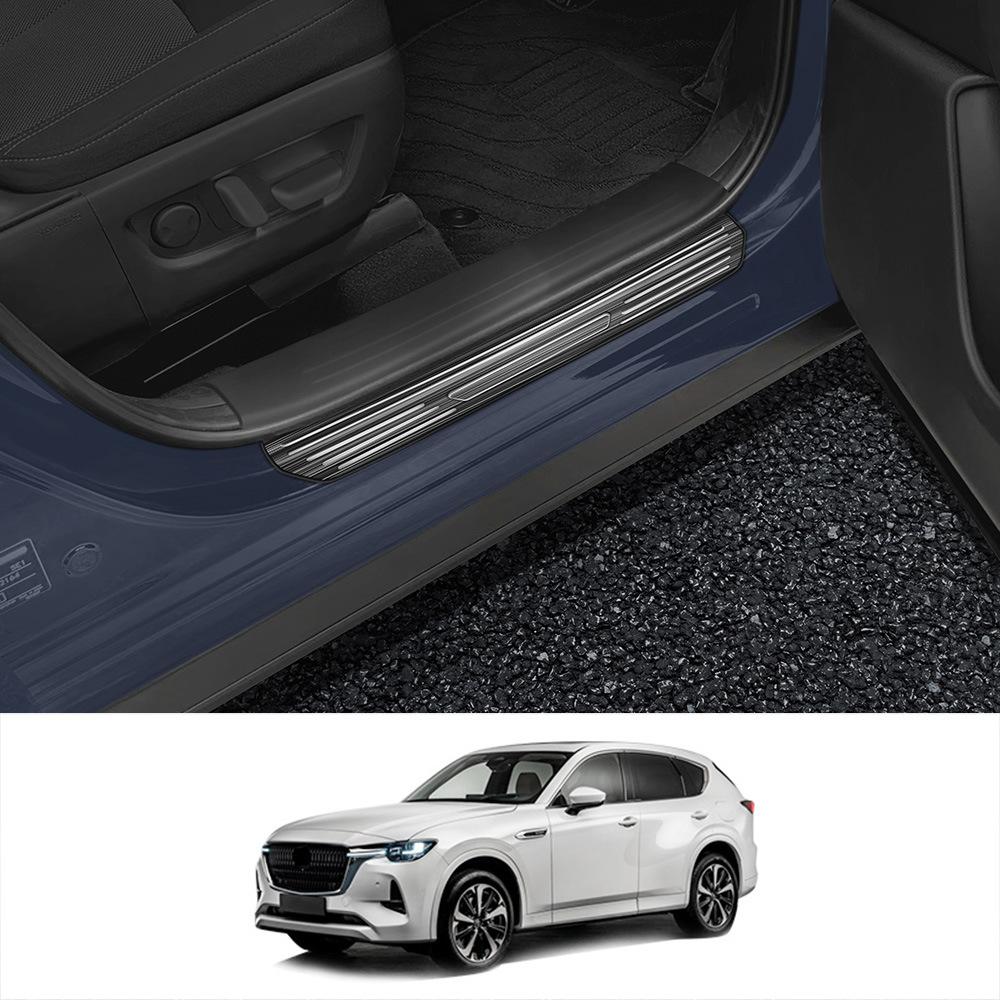 Per Mazda CX-60 CX60 Piastre Battitacco Auto Protezione Soglia Porta Rivestimento Protezione Battitacco Copripedale Acciaio Inossidabile 4 Pezzi Accessori Auto