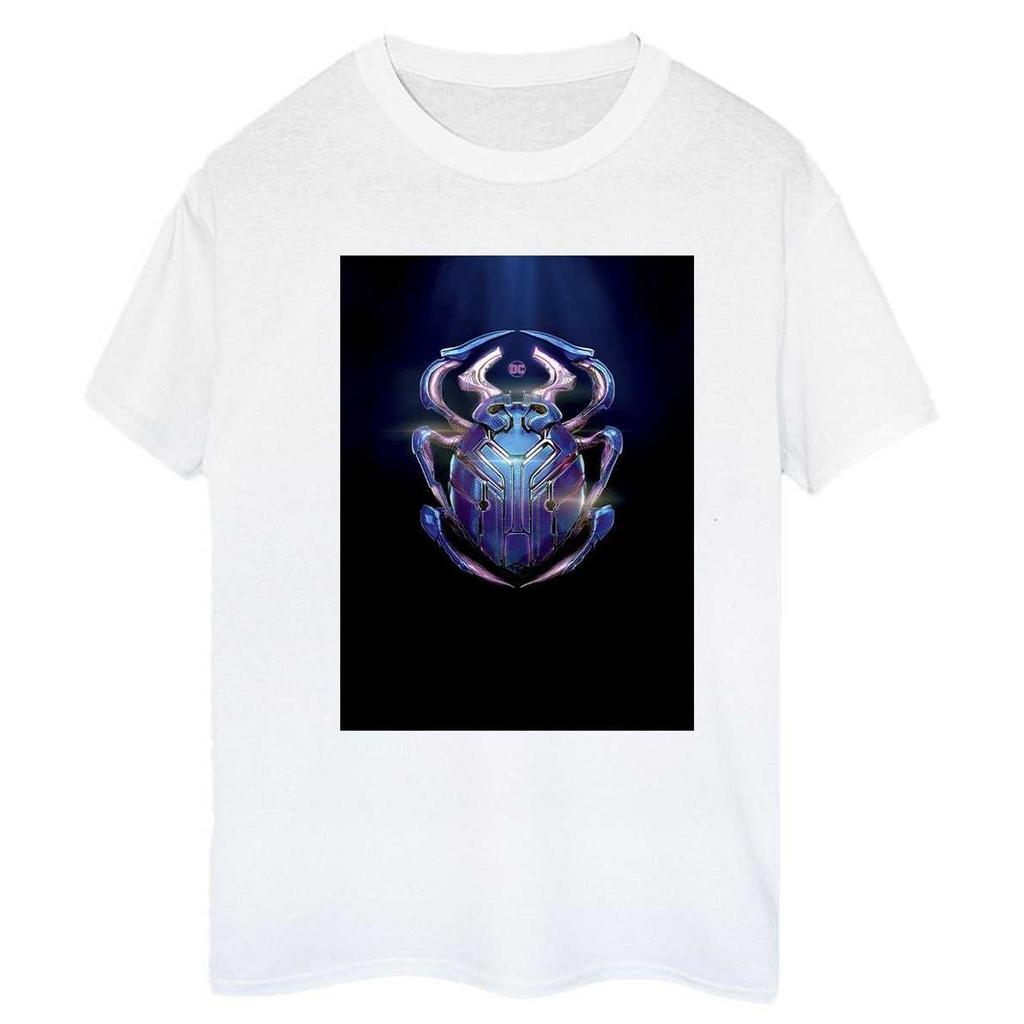Blue Beetle Womens/Ladies Glowing Beetle Cotton Boyfriend T-Shirt