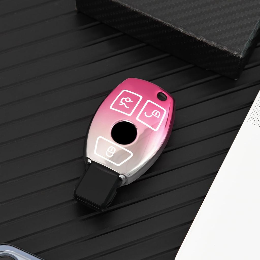 [OATSBASF] Auto Schlüsselhülle Geeignet für Mercedes Benz TPU 360 Grad Vollschutz Kratzfest