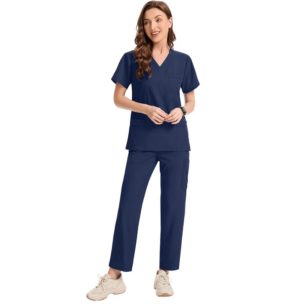 Übergröße Schnelltrocknendes Stretch-Schrubbset - Einfarbig, Lässig, Bequem