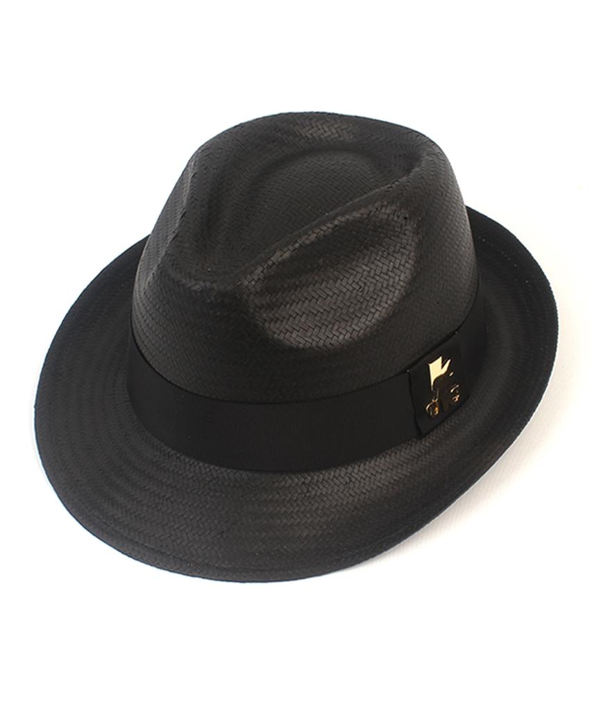 Yunibeosyeolkemiseuteuli Bu Gentle Line Black Fedora Summer Hat