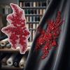 Beaded Lace Embroidered Floral Patches Mesh Fabric Iron On Floral Patches  Repair Patches