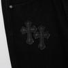 9930 CHROME HEARTS Pánské a dámské trendy džíny v americkém stylu s látkovými nášivkami, ležérní a módní high street kalhoty