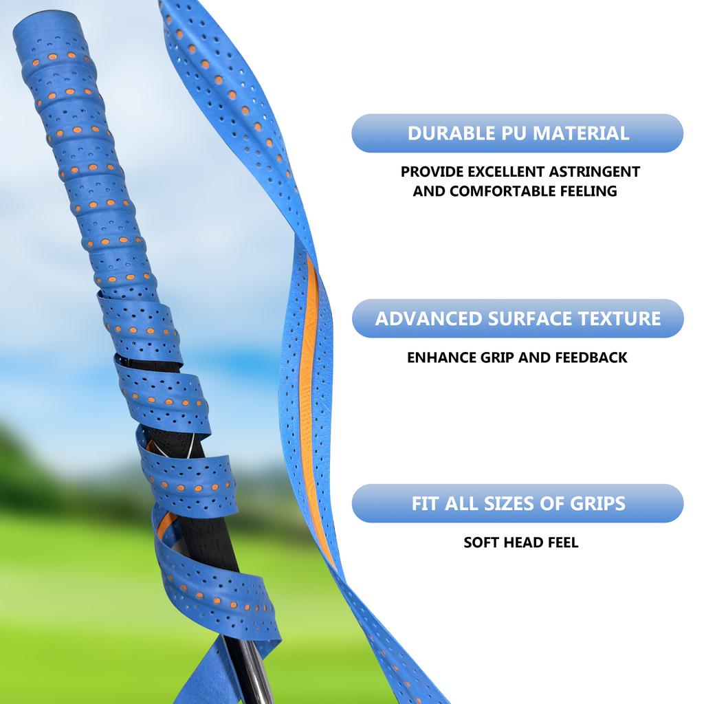 5Pcs Golf Grip Tape Improves Swing Control Sweat-Wicking Soft Feel Secure Grip 5