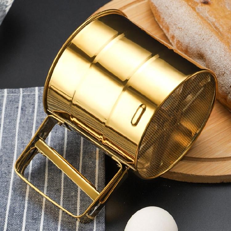 Flour Sieve Icing Sugar Manual Sieve Cup Kitchen Gadget Baking Pastry Tool