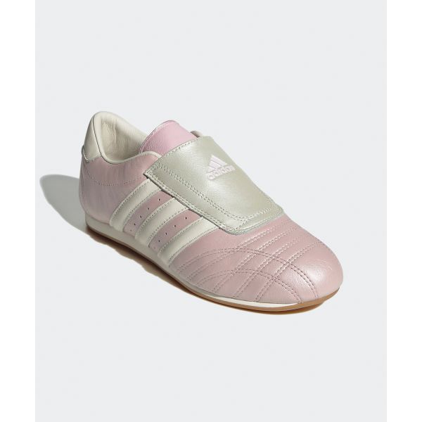 Adidas Taekwondo Leather Comfortable Versatile Non-Slip Durable Low-Top Training Shoes Women sneaker Pink Beige JR3955