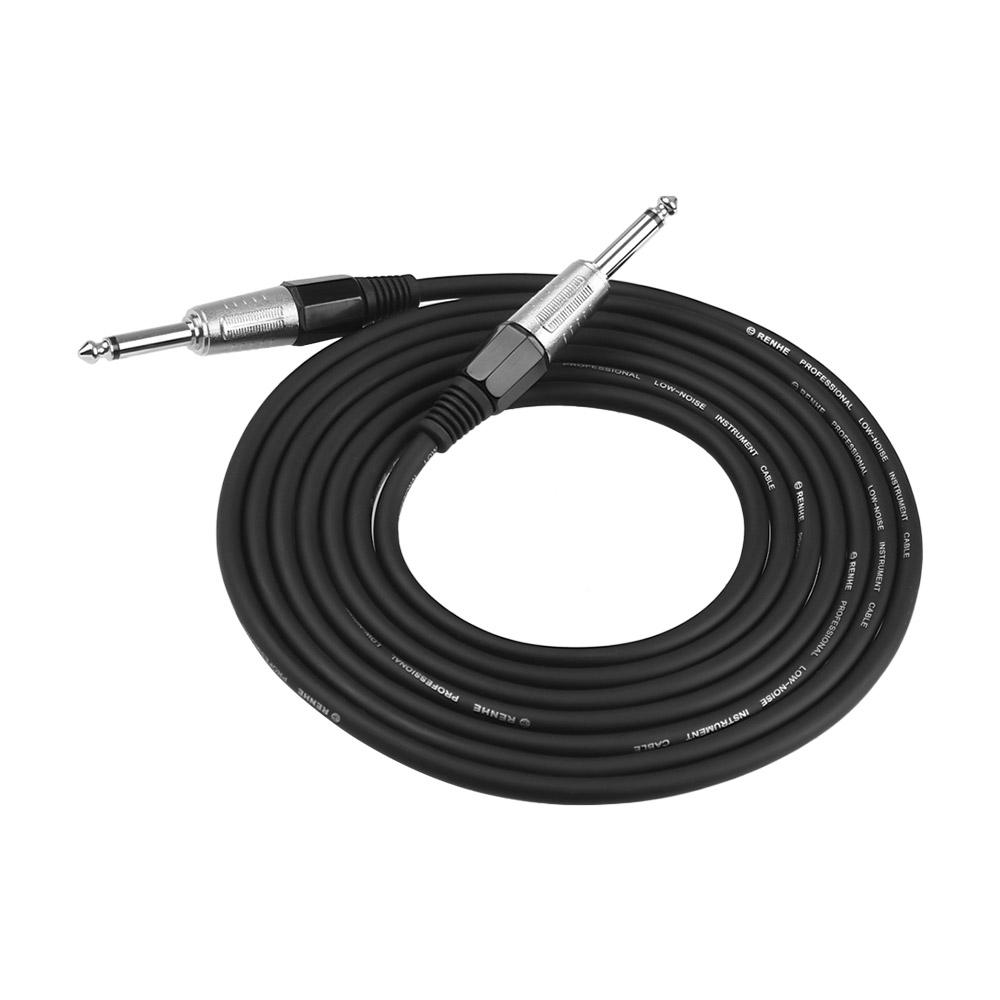 Black Guitar Cable Musical Instrument Audio Cable for Electric Guitar Bass Black Guitar Cable Musical Instrument Audio Cable for Electric Guitar Bass